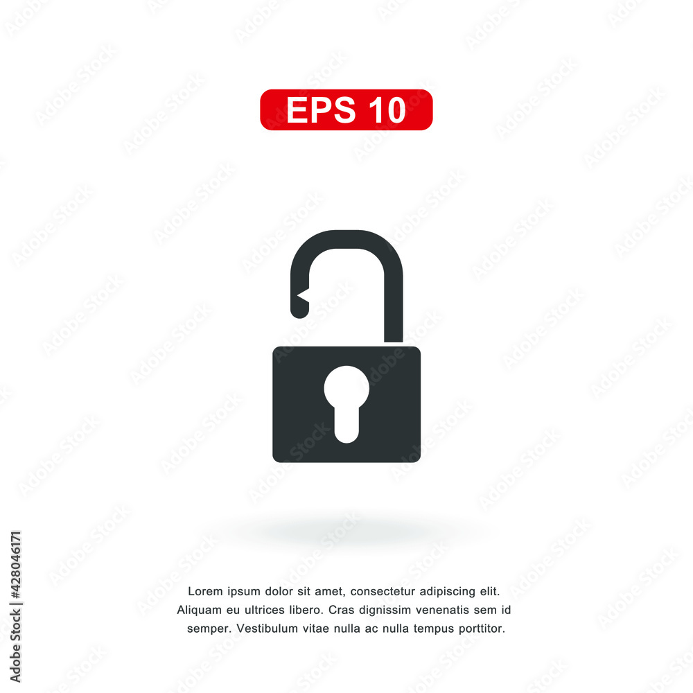 web icon lock sign isolated on white background. Simple vector illustration. web icon lock sign isolated on white background. Simple vector illustration.