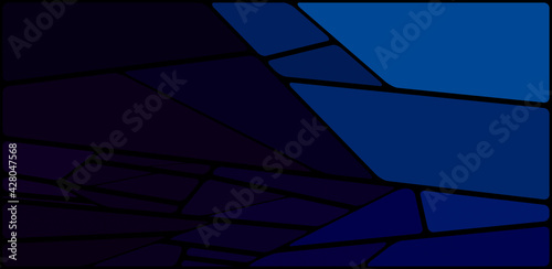 Colorful illustration with black space. Abstract geometric pattern. Mosaic background. Geometrical multicolored shapes.