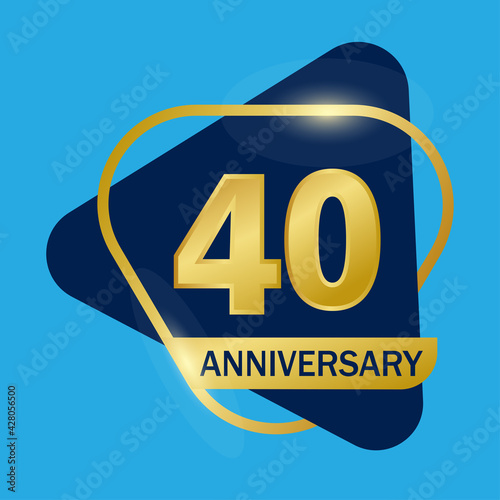 40 years anniversary celebration logo vector template design illustration