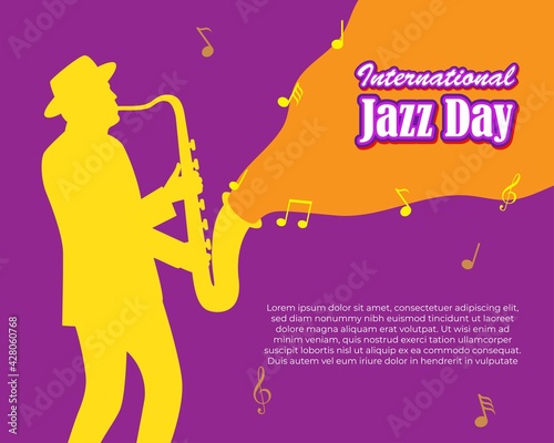 Photography vector illustration for international jazz day.