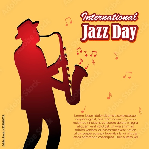 vector illustration for international jazz day.