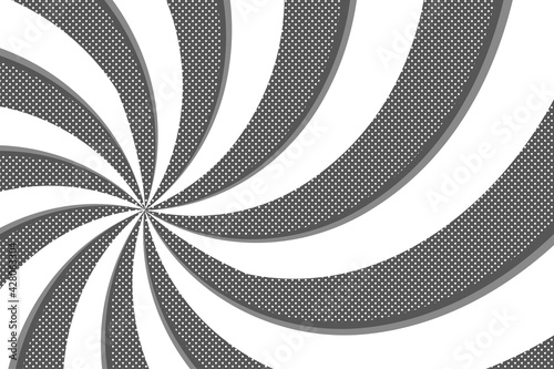 水玉ドットとうずまき背景
 Twirl Radial abstract background ray