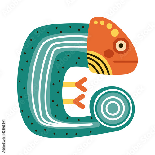 cute chameleon amphibian