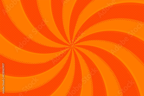 水玉ドットとうずまき背景
 Twirl Radial abstract background ray