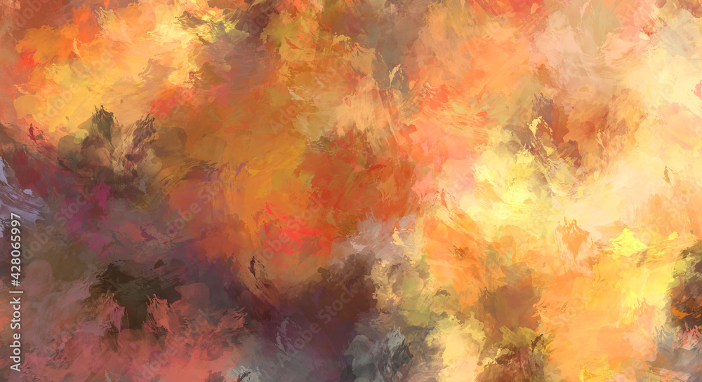 Artistic vibrant and colorful wallpaper.Brushed Painted Abstract Background. Brush stroked painting.