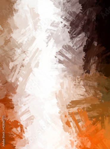 Modern art. Brushed Painted Abstract Background. Brush stroked painting. Strokes of paint. 2D Illustration.