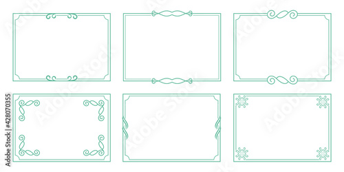 Set of Decorative vintage frames and borders