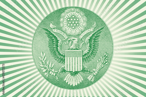 American Eagle with burst for the reverse of U.S money