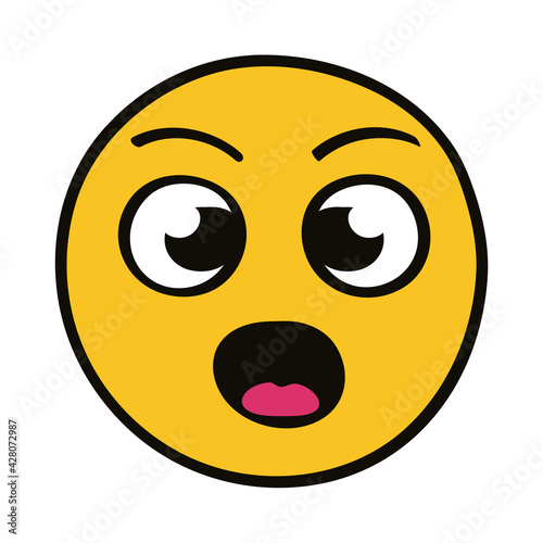 terrified emoji character
