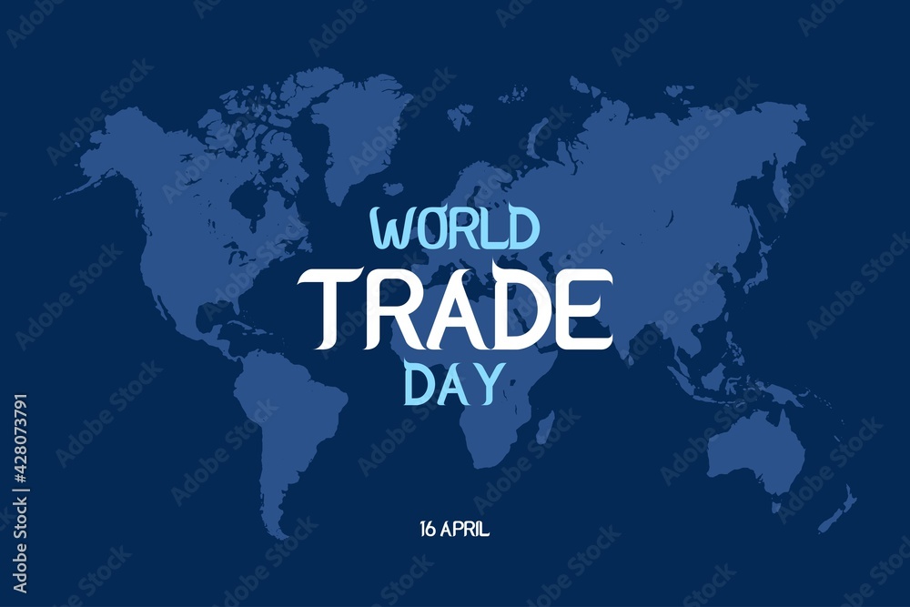 World Trade day typography vector background design on global map. International business communication day. Trade fair. Import export community day. World Trade day typography vector background design on global map. International business communication day. Trade fair. Import export community day.