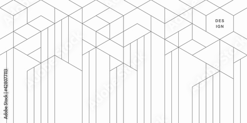 Abstract geometric technological background. Vector creative design.
