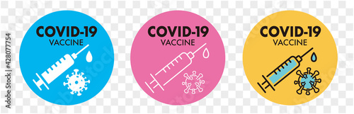 Medicine vaccine sign. Medical syringe icon. set vaccination vaccinated