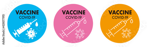 Medicine vaccine sign. Medical syringe icon. set vaccination vaccinated