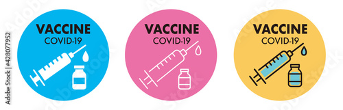 Medicine vaccine sign. Medical syringe icon. set vaccination vaccinated