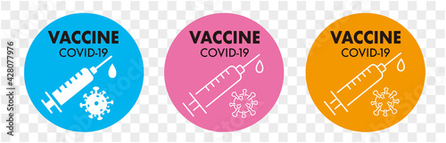 Medicine vaccine sign. Medical syringe icon. set vaccination vaccinated