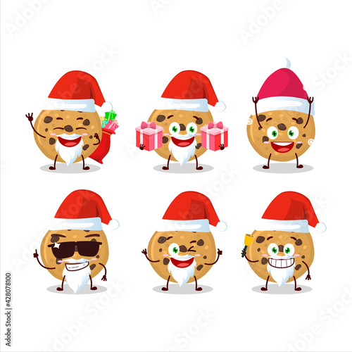Santa Claus emoticons with biscuit cartoon character