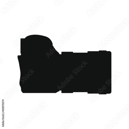 SLR photo camera icon vector on white background