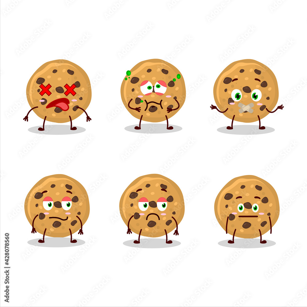 Biscuit cartoon in character with nope expression Biscuit cartoon in character with nope expression