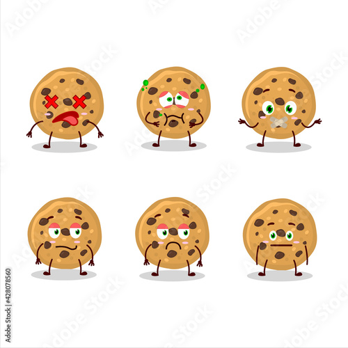 Biscuit cartoon in character with nope expression