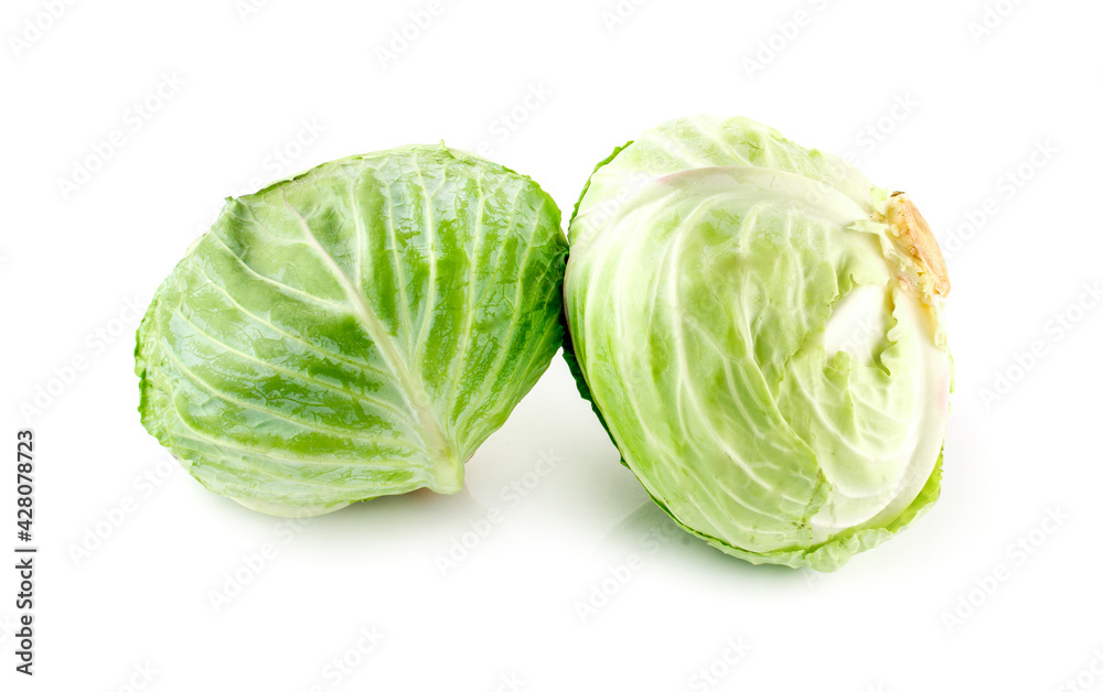 Cabbages an isolated on white background Cabbages an isolated on white background