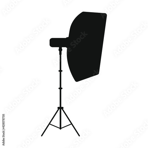 photography flash icon vector on white background