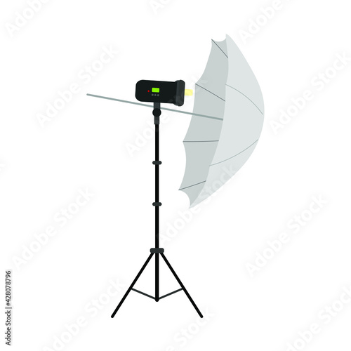 photography flash icon vector on white background