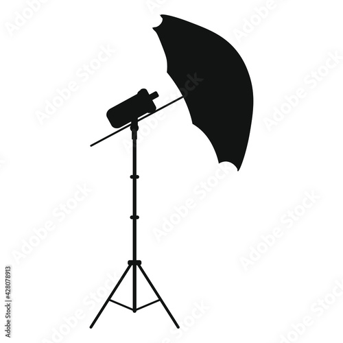 photography flash icon vector on white background