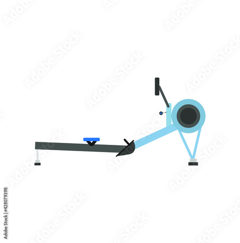 Obraz na płótnie vector gym rowing on white background w salonie