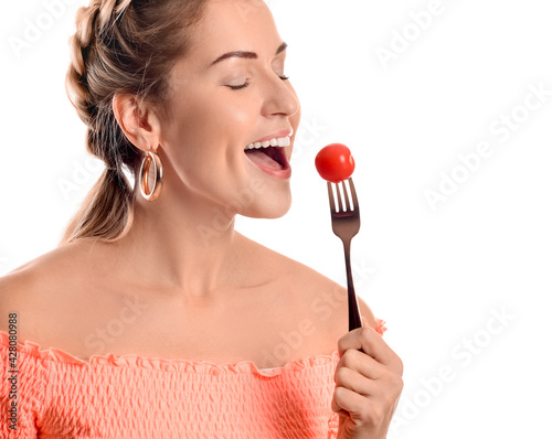 Beautiful young woman with ...