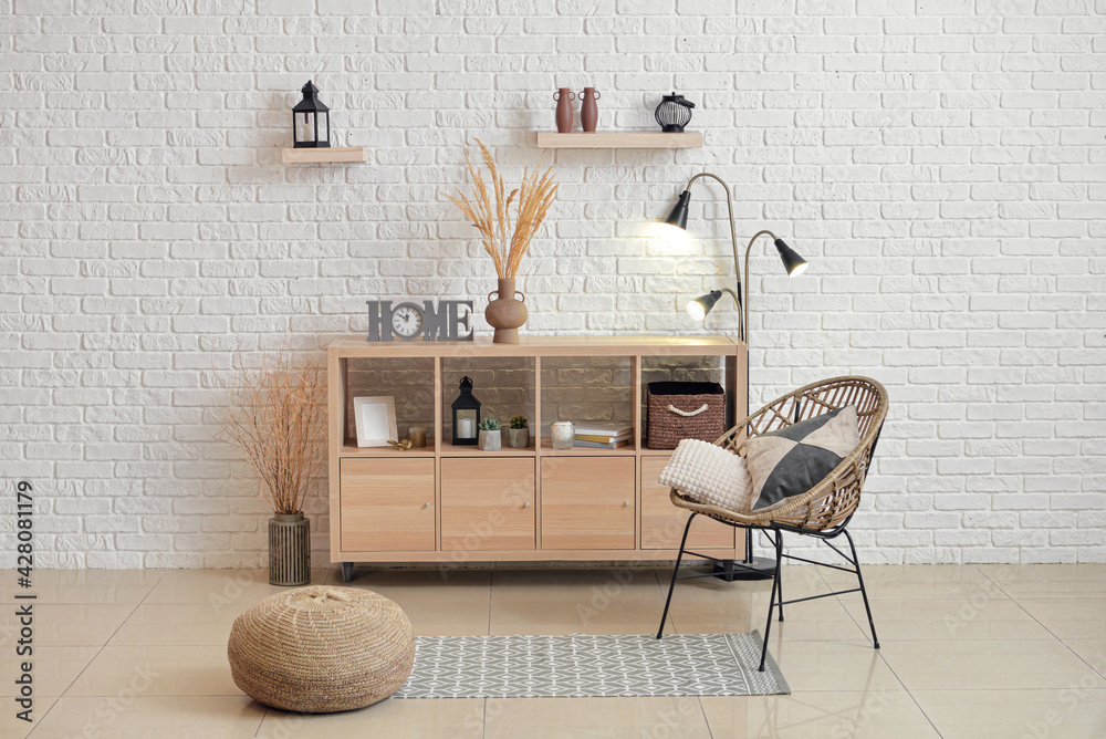Fototapeta premium Stylish interior of modern living room