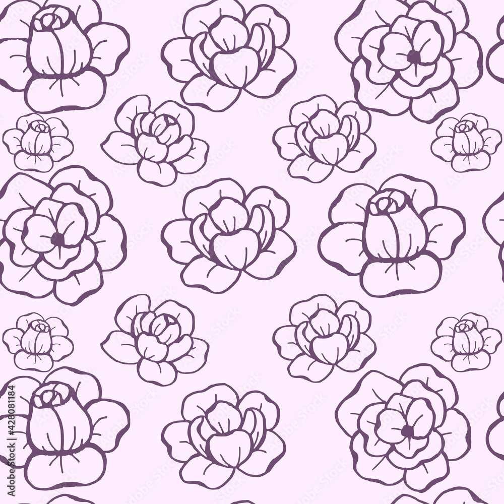 Flowers Seamless Pattern Flowers Seamless Pattern