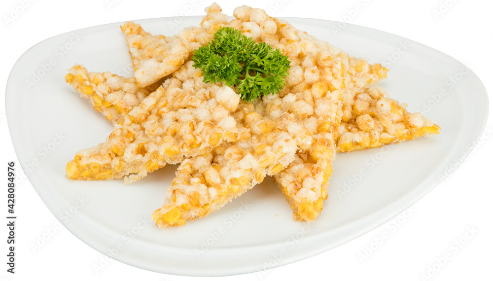 Frying Corn In Hot Oil. Cooking Crispy Deep Fried Corn, Appetizer. Frying Corn In Hot Oil. Cooking Crispy Deep Fried Corn, Appetizer.