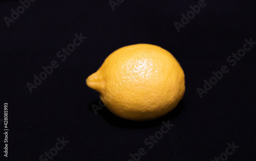 lemon on black background