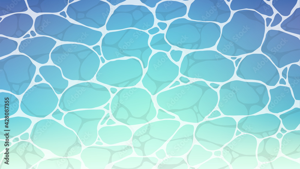 ゆらゆら 水面 波 背景 水 ベクター イラスト 海 プール 16 9 横位置 Stock Vector Adobe Stock