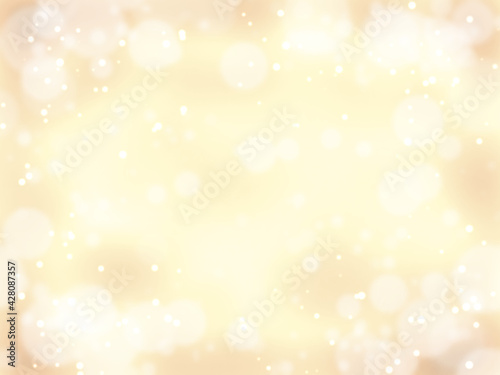 シャンパンゴールドの高級感ある玉ボケ背景