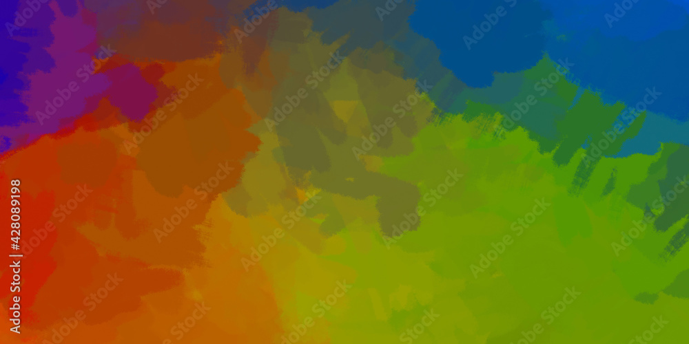 Creative abstract painting. Background with artistic brush strokes. Colorful and vibrant illustration. Painted art.