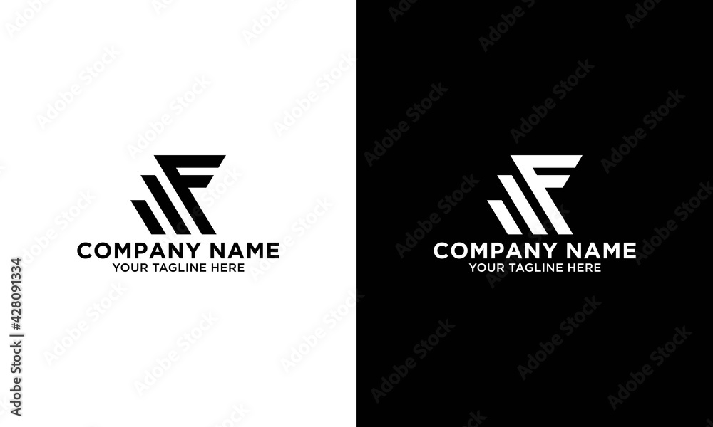 FINANCIAL and letter F logo design inspiration. FINANCIAL and letter F logo design inspiration.