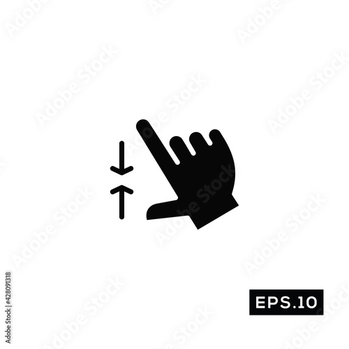 Touch Gestures Icon. Touch Gestures icon Vector Illustration Template For Web and Mobile