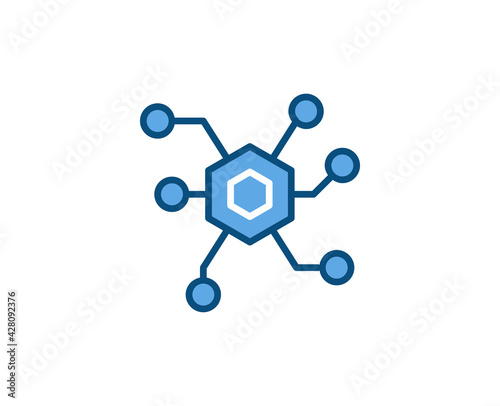 Color line icon on white background. Premium symbol for web design or mobile app. 