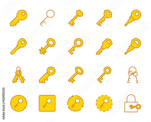 Color line icon on white background. Premium symbol for web design or mobile app. 