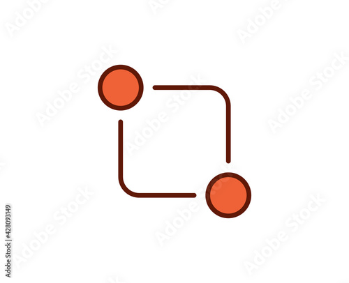 Color line icon on white background. Premium symbol for web design or mobile app. 