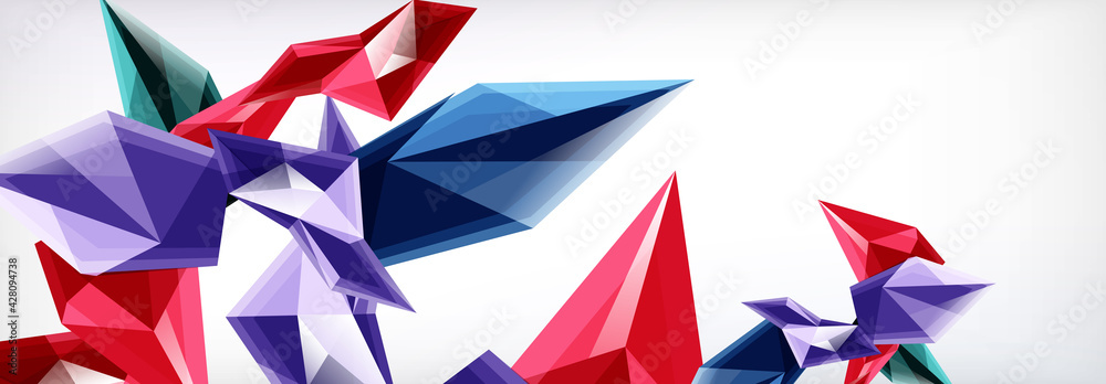 Vector 3d triangles and pyramids abstract background for business or technology presentations, internet posters or web brochure covers Vector 3d triangles and pyramids abstract background for business or technology presentations, internet posters or web brochure covers