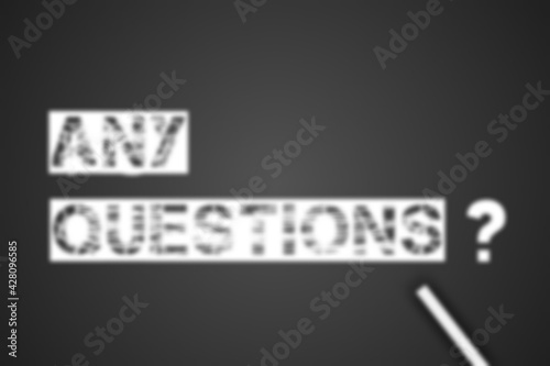 Any Questions logo icon with chalck board