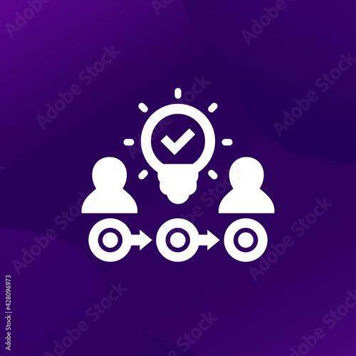 exchange of ideas, thought process icon for web