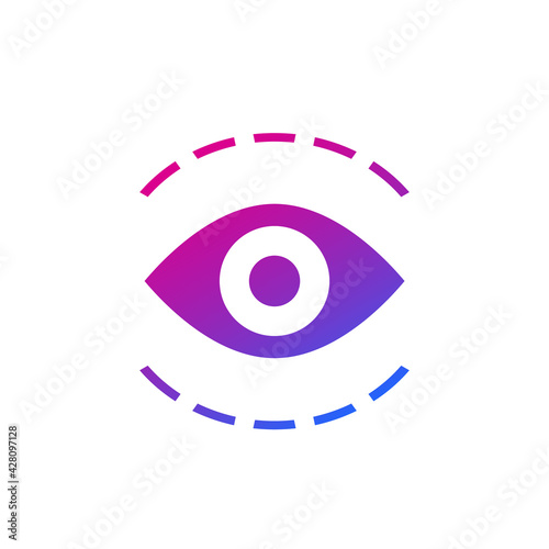 blepharoplasty icon, plastic surgery vector