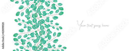Hand drawn vector abstract tropical leaves background isolated on white. Abstract background with floral swirls. abstract creative universal artistic templates. Vector 