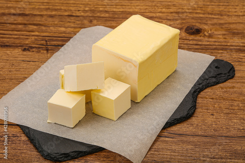Dairy natural yellow butter piece