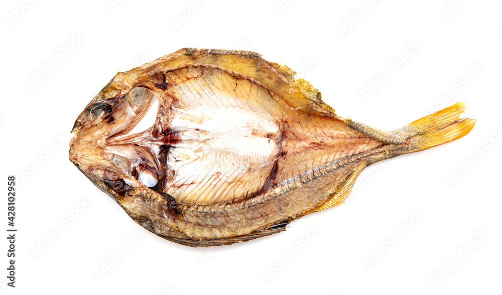 Dried fish isolated on a white Dried fish isolated on a white
