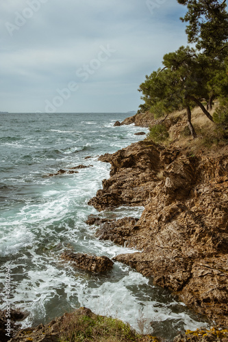 waves crashing on rocks © Liza