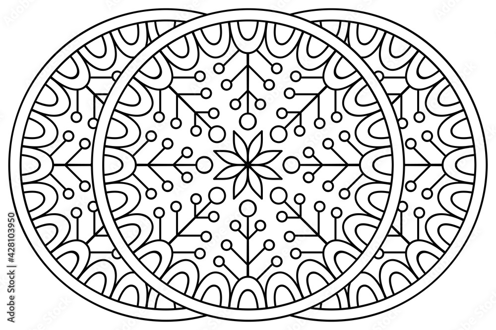 Vector indian Mandala ethnic design Vector indian Mandala ethnic design